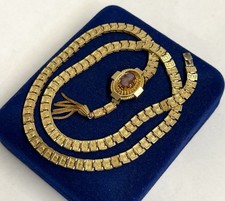 GUARDA! C1900 17g COLLANA LIBRO ANTICO ORO VITTORIANO GF Art Nouveau Cammeo 18”