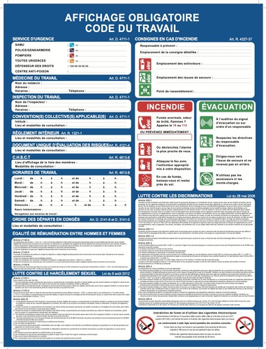 Pannello codice del lavoro - pannello,