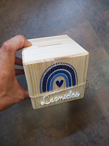 Salvadanaio legno con - di,