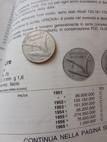 Moneta lire del 1954 - moneta,