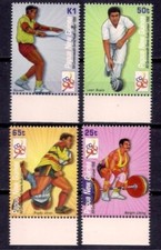 Papua Nuova Guinea 1998 Sport Rugby Sollevamento Pesi Tennis Bowling Mi 832-835 MNH