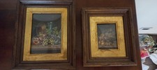 N. 2 quadri dipinti ad olio, con cornice in legno, vintage