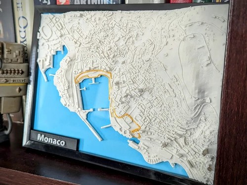 Monaco circuito mappa 5x7 - mappa,