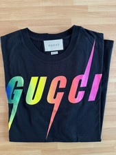 T-shirt maglietta nera multicolore di lusso unisex M oversize cotone nuova hype