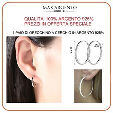 Orecchini Cerchio Argento 925 1.2 x 40 mm 