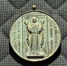 Ravenna Madonna Greca Medaglia devozionale religiosa votiva 1900