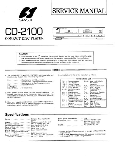 Manuale servizio per sansui - di,