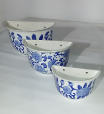 3 VASI IN CERAMICA PER FIORI O PIANTE D APPENDERE