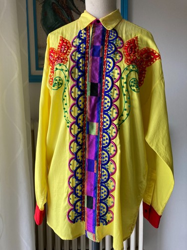 Camicia gialla gianni - camicia, versace