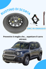 Ruotino di Scorta 17" per JEEP RENEGADE 125/80R17 con Cric Omaggio, DOT dal 2024