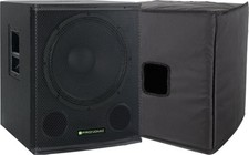 DJ PA 18" subwoofer attivo cover set altoparlanti 300W RMS bass box nero custodia