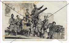 FOTO MILITARI DICATT / UNPA ADDESTRAMENTO CONTRAEREA CANNONE WW2 WWII