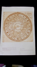 COPIA LITOGRAFICA QUADRANTE DELL'OROLOGIO ASTRONOMICO DEL TORRAZZO DI CREMONA