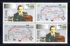 1995 Irlanda, Radio Marconi, emissione congiunta, 2 paia becchi testa, MNH**
