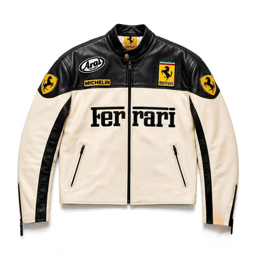 Giacca pelle ferrari racing - giacca,