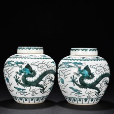 Antico vaso coperto drago