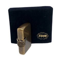 1995ca * Accendino Antique Brass "ZIPPO, Harley Davidson - Eagle 3 Side - Unfire