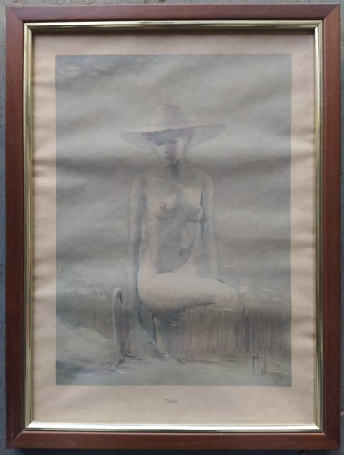 Litografia originale nudo - litografia, "nudo"