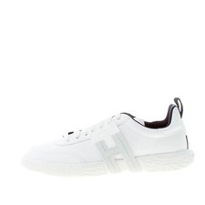 HOGAN scarpe uomo Sneaker 3R Recycle in cuoio ricostituito bianco camoscio beige