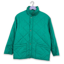 Giacca trapuntata Fila Vintage verde con bottoni - Taglia 164 uomo