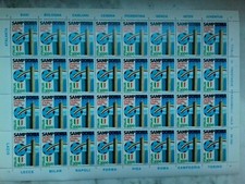 Foglio da 32 francobolli lire