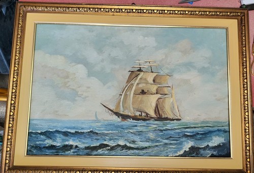 Quadro vintage con veliero - quadro,