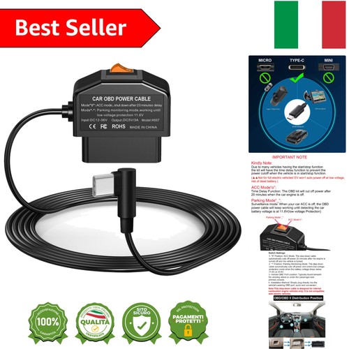 Dash cam obd con cavo - cam,