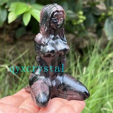 3" Natural Garnet Carved women