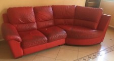 Rif. 17Bis - Divano Angolare Rosso Usato