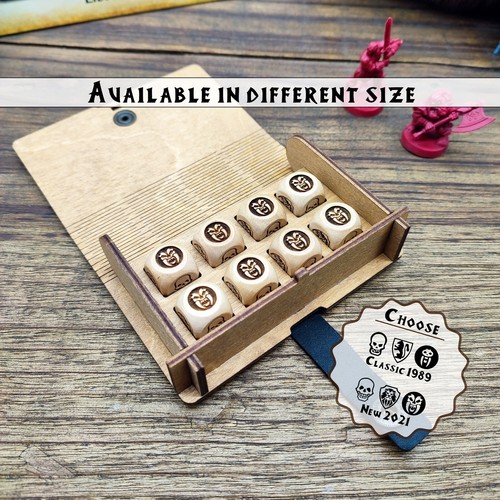 Heroquest wooden dice box with - box,