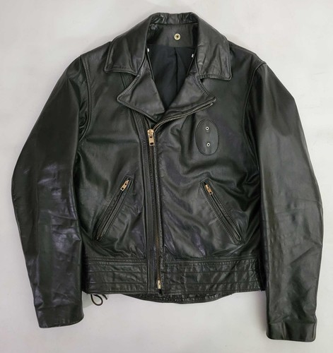 Giacca moto pelle polizia - pelle,