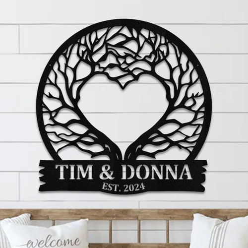 Insegna personalizzata albero - personalizzata,