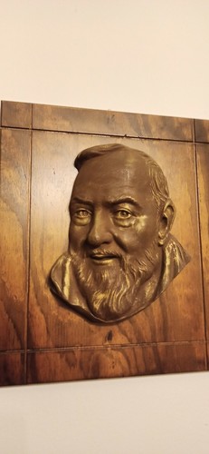 Quadro bronzo padre pio - quadro,