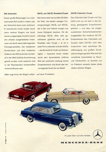 Brochure mercedes 1959 - brochure, tipo
