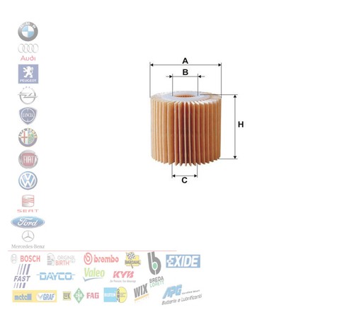 Filtro olio per toyota - filtro,