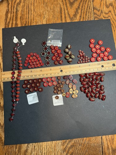 Lotto perle vintage vetro ceco