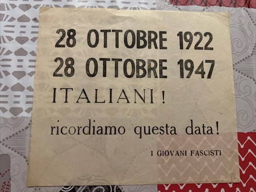 Volantino giovani fascisti - volantino,
