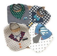 Bavaglini impermeabili double face 100% cotone Organico.