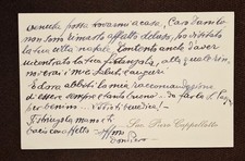 ✨BIGLIETTO  1950 don PIERO CAPPELLOTTO MOGLIANO VENETO VILLA e CASELLO D' ASOLO