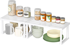 Ripiani Cucina Salvaspazio, Set Di 2 Scaffale Organizer Mensole Cucina Espandibi