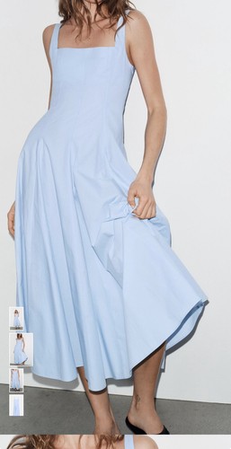Zara poplin godet abito - zara,