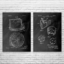 Cheese Patent Wall Art Set di