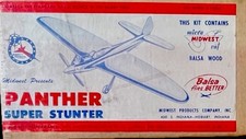 Kit aereo VINTAGE Panther Super Stunter MICRO CUT LEGNO DI BALSA di MIDWEST