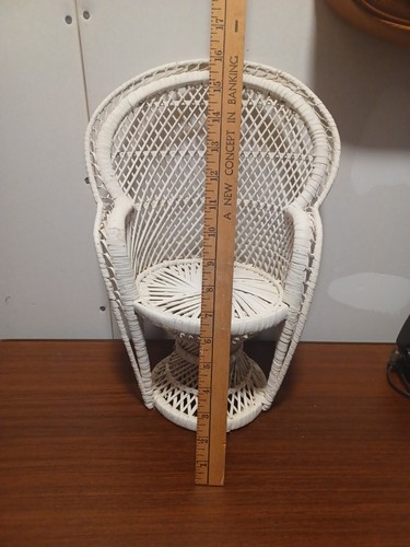 Sedia vintage pavone bianco