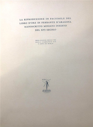 Libro d ore di ferrante - il, d'ore