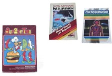 3 giochi Intellivision Burger time+Shark+Microsurgeon.