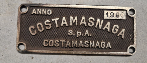 Vecchia targa insegna - targa,