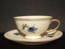 ANTICA PREZIOSA TAZZA TE' PORCELLANA ROSENTHAL WINIFRED FIORI BLU difetto