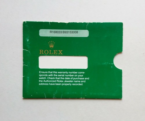 Rolex guarantee warranty - rolex,