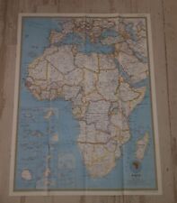 CARTA GEOGRAFICA AFRICA POLITICA + LE POPOLAZIONI NATIONAL GEOGRAPHIC  77X100 CM